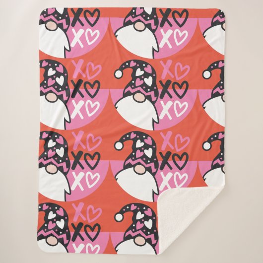 Valentijnse Gnome Sherpa Deken (Voorkant)