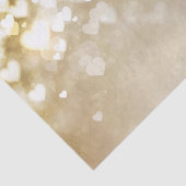 Valentijnse Gold Bokeh Hearts Tissuepapier (Detail)