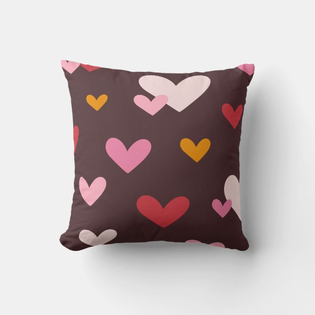 Valentijnse harten Aflutter Kussen (Voorkant)