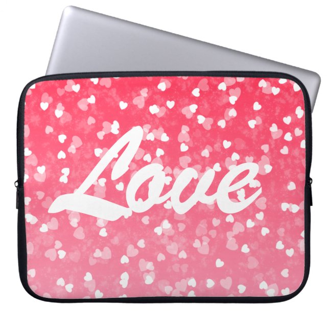 Valentijnse harten en liefde laptop sleeve (Voorkant)