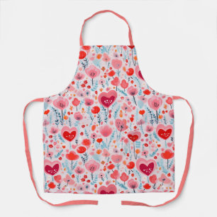 Valentijnse harten patroonliefde schort