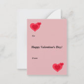 Valentijnse Hartkrans & Meisje Kinder Kaarten Notitiekaartje (Achterkant)