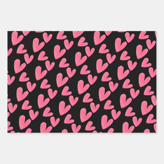 Valentijnse Het handschilderde patroon van de Wat Inpakpapier Vel (Voorkant)