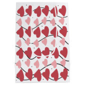 Valentijnse Het Patroon van Doodles Stippen Medium Cadeauzakje (Achterkant)