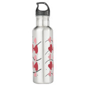 Valentijnse  Het Patroon van Doodles Stippen Waterfles (Achterkant)