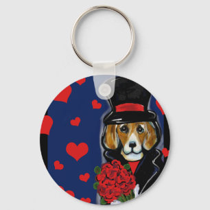 VALENTIJNSE HOND SLEUTELHANGER