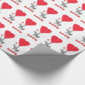 Valentijnse  houden van hart cadeaupapier (Hoek)