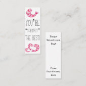 Valentijnse 'Je bent de beste!' miniBookmark Mini Visitekaartje (Voorkant / Achterkant)