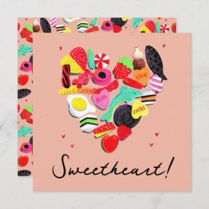 Valentijnse  Je bent zo'n snoep hartvakantie Feestdagenkaart