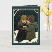 Valentijnse kaart winternacht (Gele Bloem)