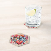 Valentijnse katten met hart kartonnen onderzetters (Insitu)