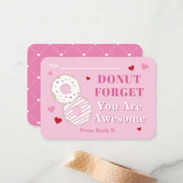 Valentijnse klaslokalen Donut Geweldige Notitiekaartje