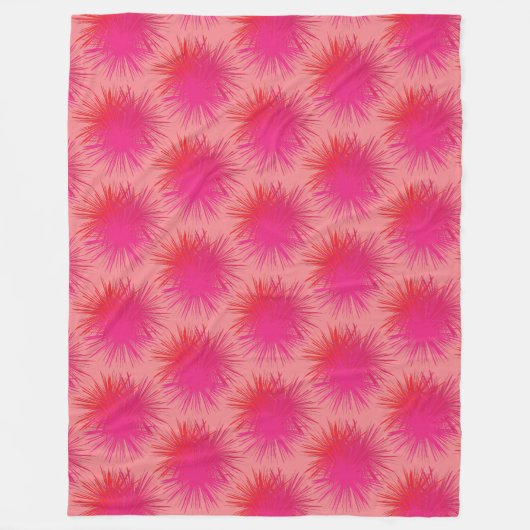 Valentijnse kleuren burst fleece deken (Voorkant)