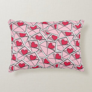 Valentijnse kunsten op enveloppen decoratief kussen