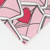 Valentijnse kunsten op enveloppen fleece deken (Hoek)