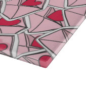 Valentijnse kunsten op enveloppen snijplank (Hoek)