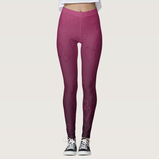 Valentijnse Leggings gecompliceerde harten Legging (Voorkant)