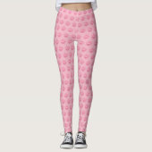 Valentijnse Leggings Roze Kusjes Leggings (Voorkant)