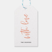 Valentijnse liefdesharten cadeaulabel (Achterkant)