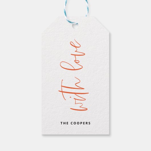 Valentijnse liefdesharten cadeaulabel (Achterkant)