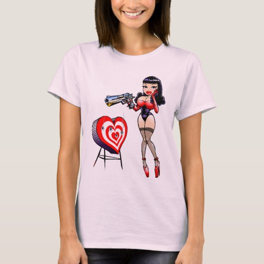 Valentijnse Love Hurts T-shirt (Voorkant)