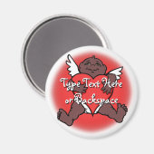 Valentijnse Magnet - Aangepaste Afrikaanse Cupid M Magneet (Voorkant / Achterkant)