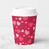 Valentijnse  maken deel uit van patroon 2 papierbe papieren bekers (Links)