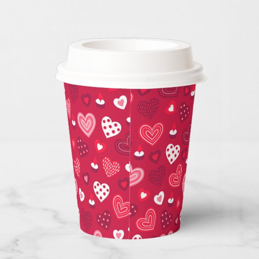 Valentijnse  maken deel uit van patroon 2 papierbe papieren bekers (Rechts)