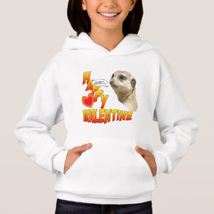 Valentijnse Meerkat Girls Pullover Hoodie