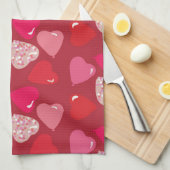 Valentijnse mini-hartafels Rode roze handdoek (Quarter Fold)