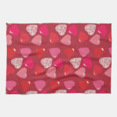 Valentijnse mini-hartafels Rode roze handdoek (Horizontaal)