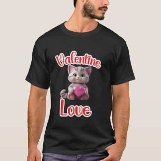Valentijnse  minnaar katten Kat grappig Lange Mouw T-shirt