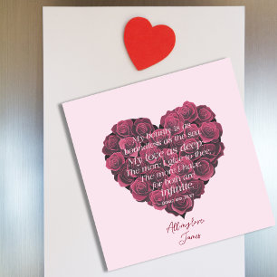 Valentijnse Modern Heart Rozen Romantisch Quote Ro