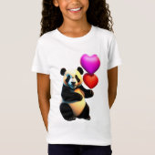 Valentijnse Panda & hartballon, Valentijnsdag T-shirt (Voorkant)