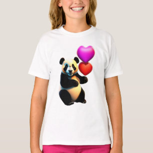 Valentijnse Panda & hartballon, Valentijnsdag T-shirt