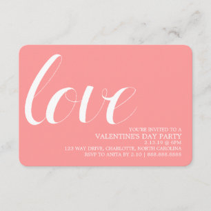 Valentijnse partij uitnodigt Mod Pen Love Kaart