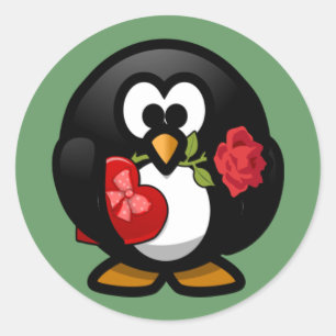 Valentijnse Penguin Sticker