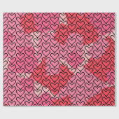Valentijnse pixels hart cadeaupapier (Vlak)