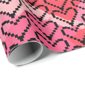 Valentijnse pixels hart cadeaupapier (Rol Hoek)