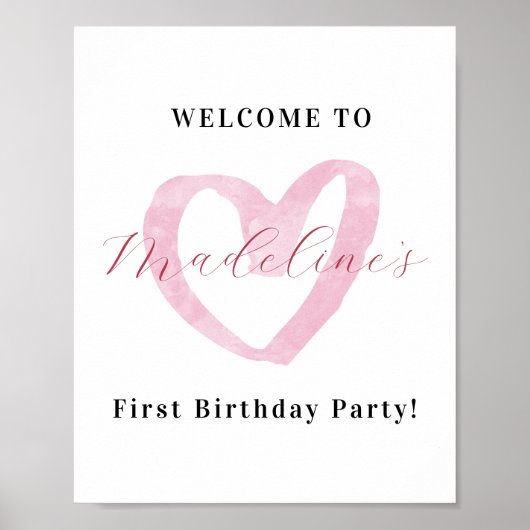 Valentijnse Poster van het het Welkomstteken van d (Voorkant)