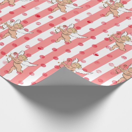 Valentijnse prik cadeaupapier (Hoek)