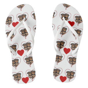 Valentijnse puppies teenslippers
