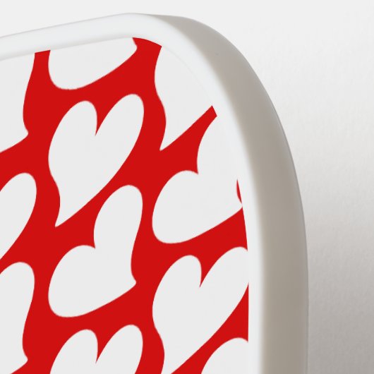 VALENTIJNSE RODE EN WITTE HARTS VALENTIJN PICKLEBALL PADDLE (Links Detail)