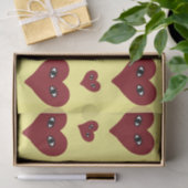 Valentijnse rode hartslag Abstracte kunst Tissuepapier (Geschenk)