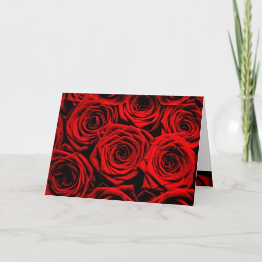 Valentijnse rode rozen feestdagen kaart (Voorkant)