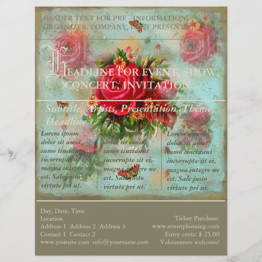 Valentijnse Rozen - Event Flyer (Voorkant)