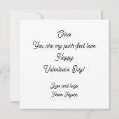 Valentijnse Schattigee Schattig  Kat Valentijn's D Kaart (Achterkant)