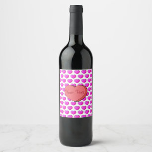 Valentijnse Snoep harttekening Wijn Etiket