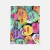 Valentijnse snoepjes harten fleece deken (Voorkant)