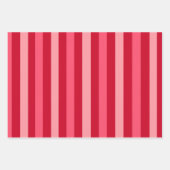 Valentijnse  Strepen van Rood en Roze Inpakpapier Vel (Voorkant 3)